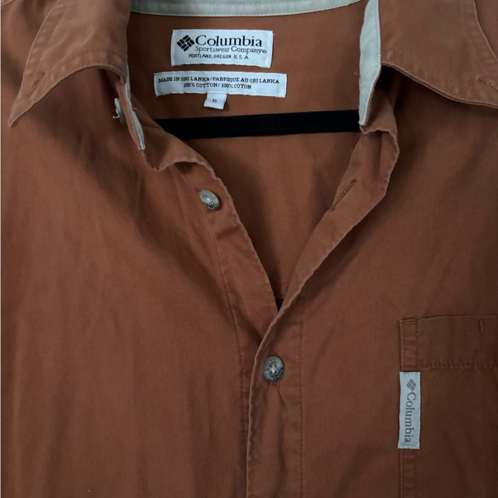 Columbia Brown Casual Button Down Shirt